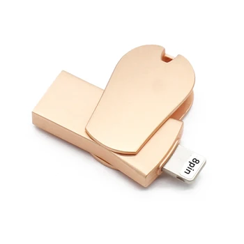 

Rose gold USB flash drive metal I-FLASH DRIVE OTG PenDrive 2 in 1 pen drive for iphone 6s 7plus apple U disk usb2.0