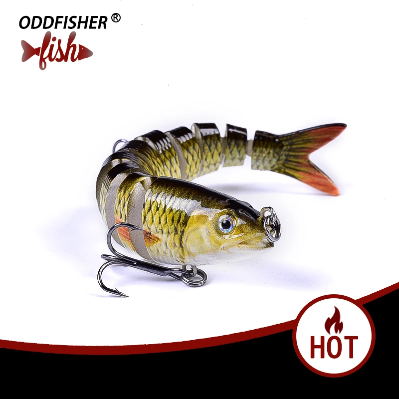 

1PCS Fishing Wobblers 10 Segments Lures 9.5cm 10g Swimbait 3D Eyes Iscas Artificiais Sinking Lure Lifelike Pesca Joint Hard Bait