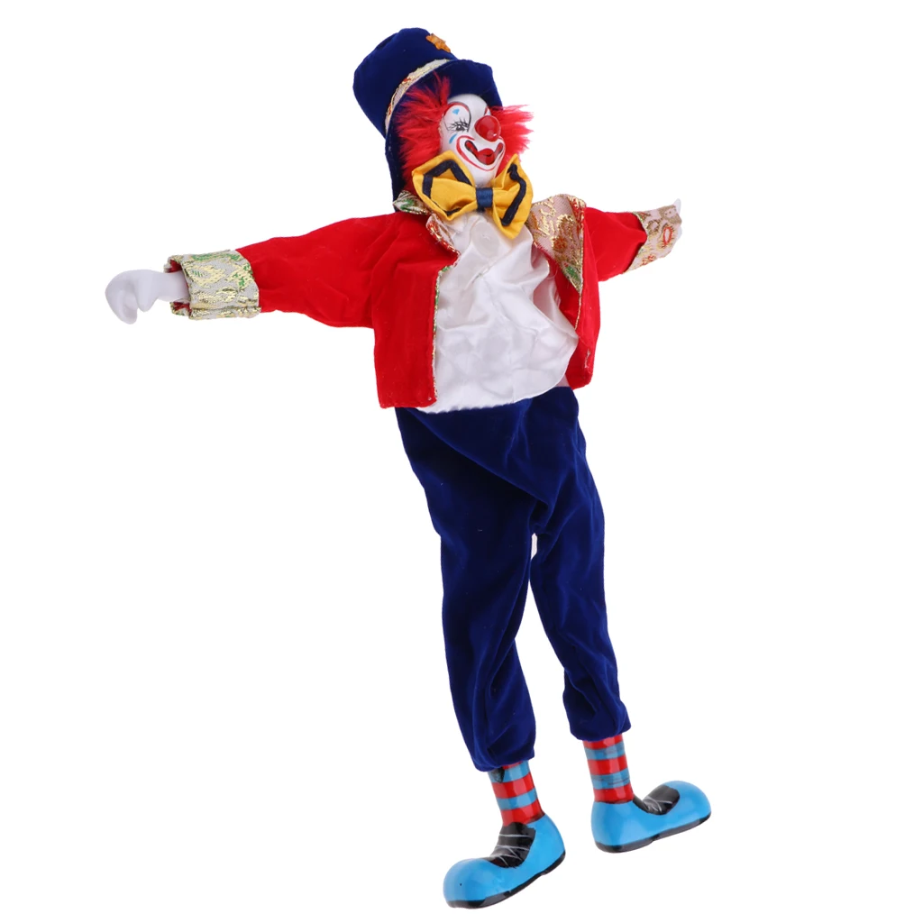 Funny Smile Clown Man Figure Doll Toy Halloween Decor Ornaments Birthday Gift 41cm #2 Porcelain Dolls Making