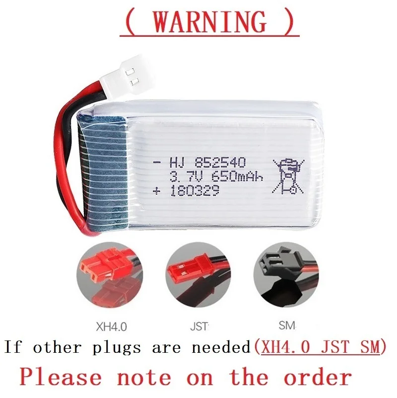 40c 3,7 V 650mAh литий-полимерный аккумулятор для Syma X5 X5C X5C-1 X5SC X5SW X6SW H9D H5C L15FW 650 мА/ч, 852540 3,7 V RC беспилотный летательный аппарат запчасти аккумулятор 1 шт