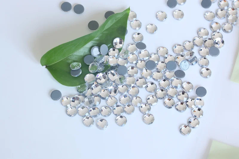 Glass hot fix rhinestones(Net circle) (Crystal 