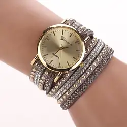 2018 модные Элитная одежда кварцевые часы Для женщин модные роскошные часы модного бренда наручные часы Повседневное браслет кварцевые часы