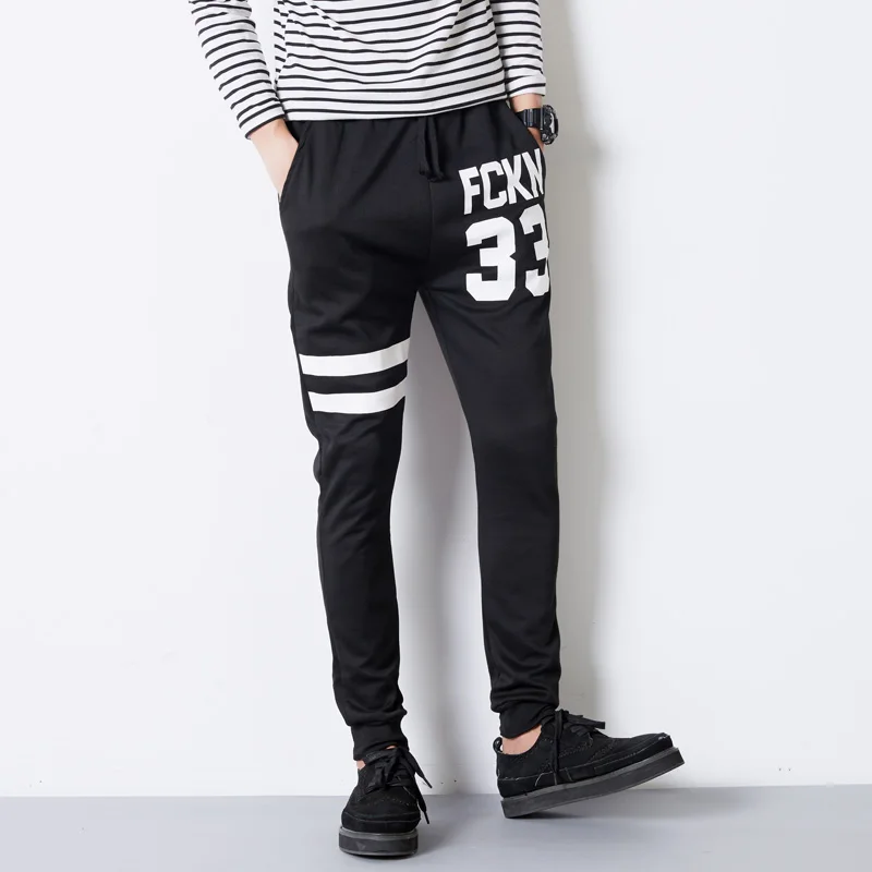 New Brand Mens Clothing Bodybuilding Fashion Slim Jogger Casual Sweatpants Men Beam Feet Harem Pants Sarouel