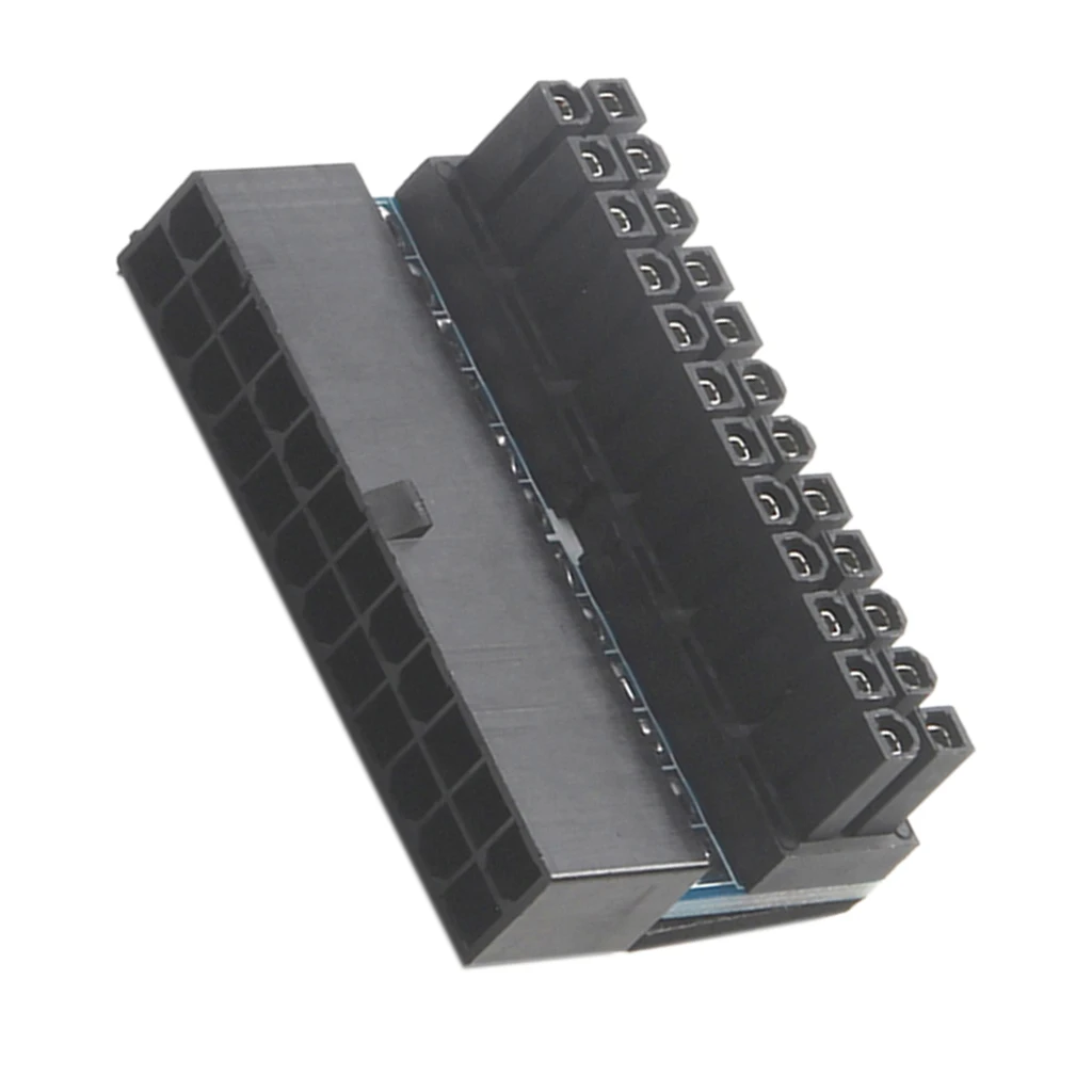 ATX 24Pin Female to 24pin Male Right Angle Power Supply Adapter for Desktop 