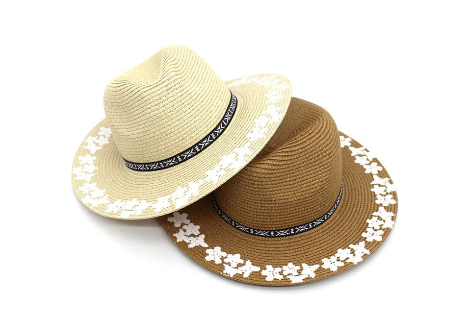Новые летние модные Панама Sun Hat Для женщин весна пляж шляпа для, соломы Кепки женский chapeau femme