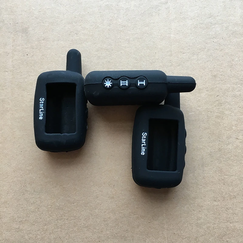 High quality A9 LCD silicone key case tamarak for Russian version Two way car alarm System