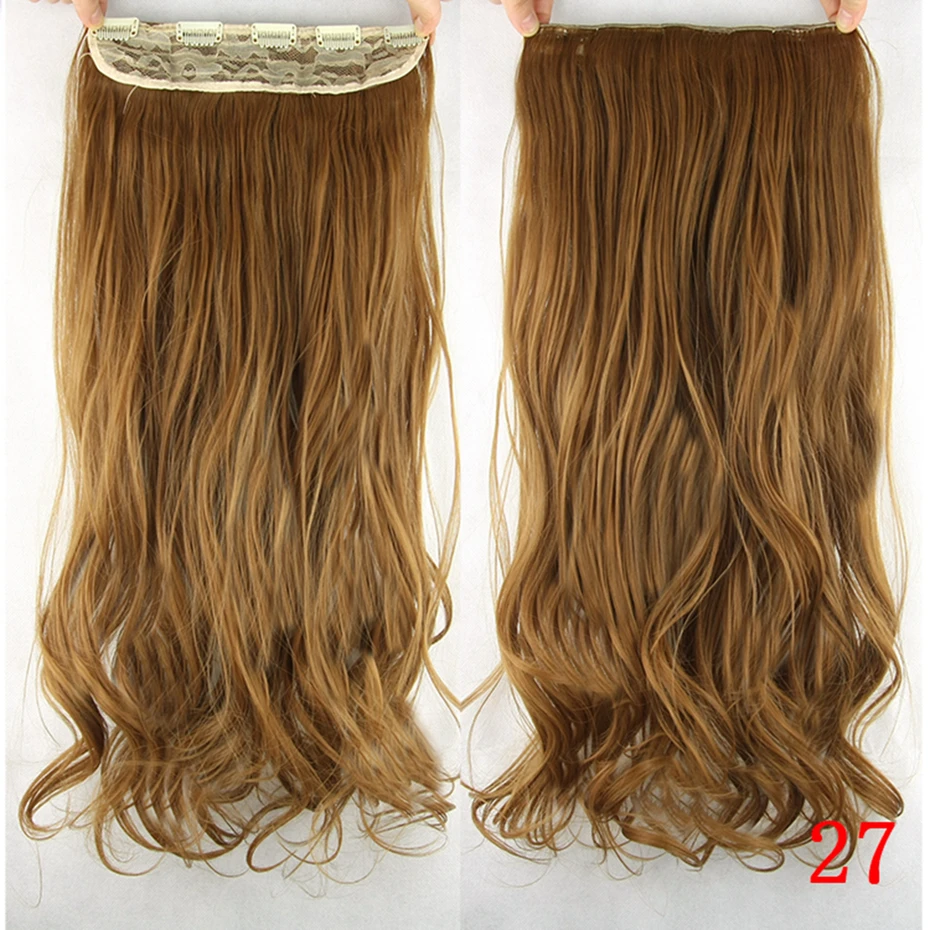 Soowee 24 "high Температура Волокно химическое Для женщин парики черный русый Curly Clip в Химическое наращивание волос