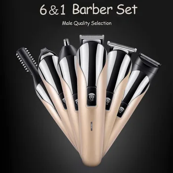 

Rechargeable Multifunctional Electric Hair Trimmer Grooming Kit Nose Ear Beard Clipper and Mustache Trimmers Shaver Suit