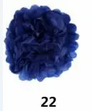 5 шт 15 20 25 см пом ткани конфетти декорации с днем рождения ребенка душ конфеты бар бумажное украшение для свадьбы Помпон Мяч, Q - Цвет: Deep blue