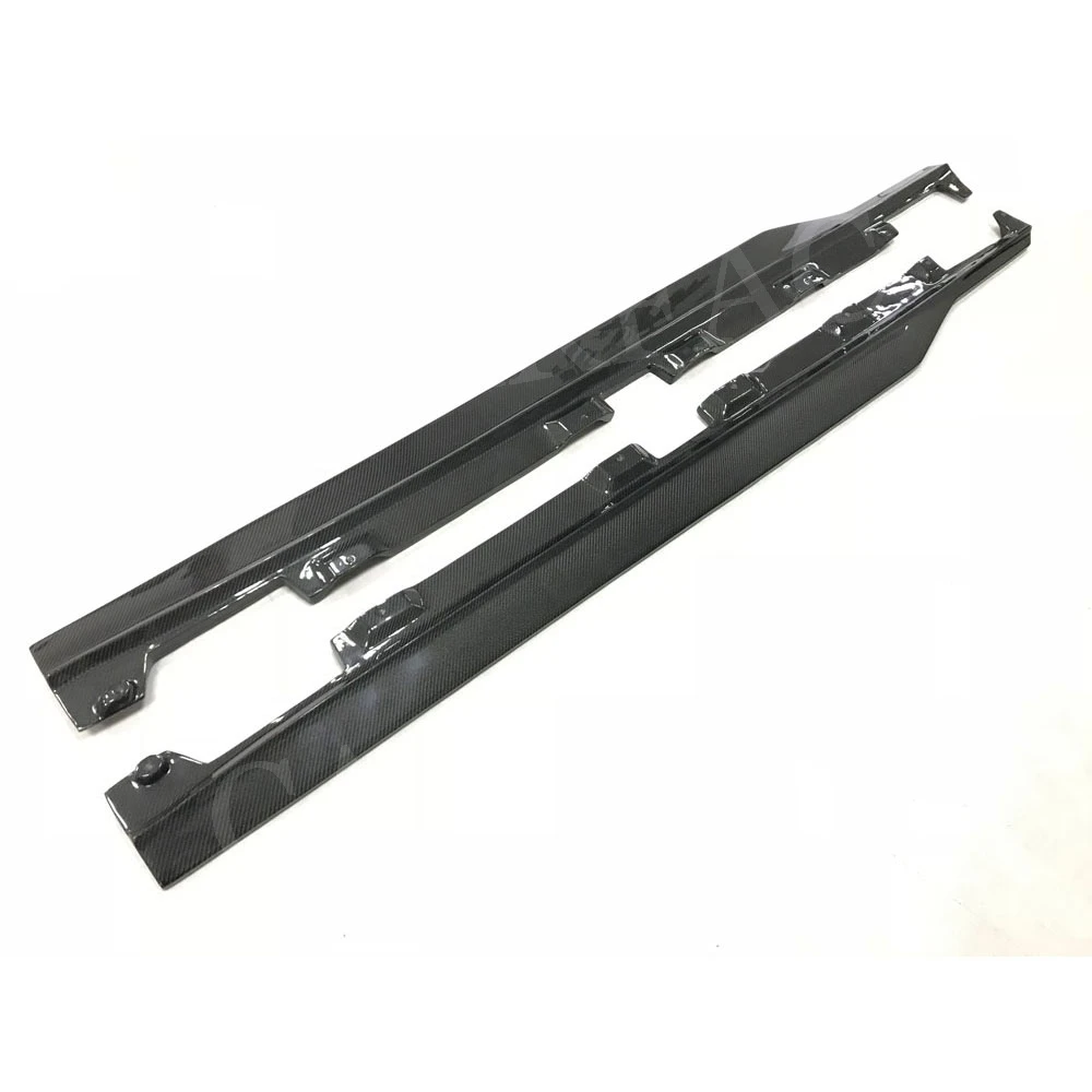 Carbon Fiber Side Skirts Aprons Kit for Mercedes Benz AMG GT AMG GTS AMG GTR Coupe 2PCS / Set Car styling