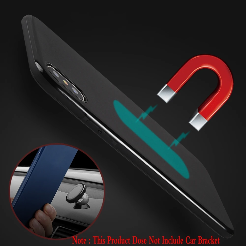 

New Magnetic function Case for iPhone Xr Xs Max 8 7 6S Soft Silicone Magnet Case for Huawei P20 Pro Cover for Car Phone Holder