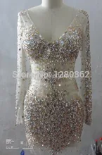 2016 luxus Einzigartiges Design Mantel Spalte Scoop Strass Perlen Pailletten Net Cocktailkleider