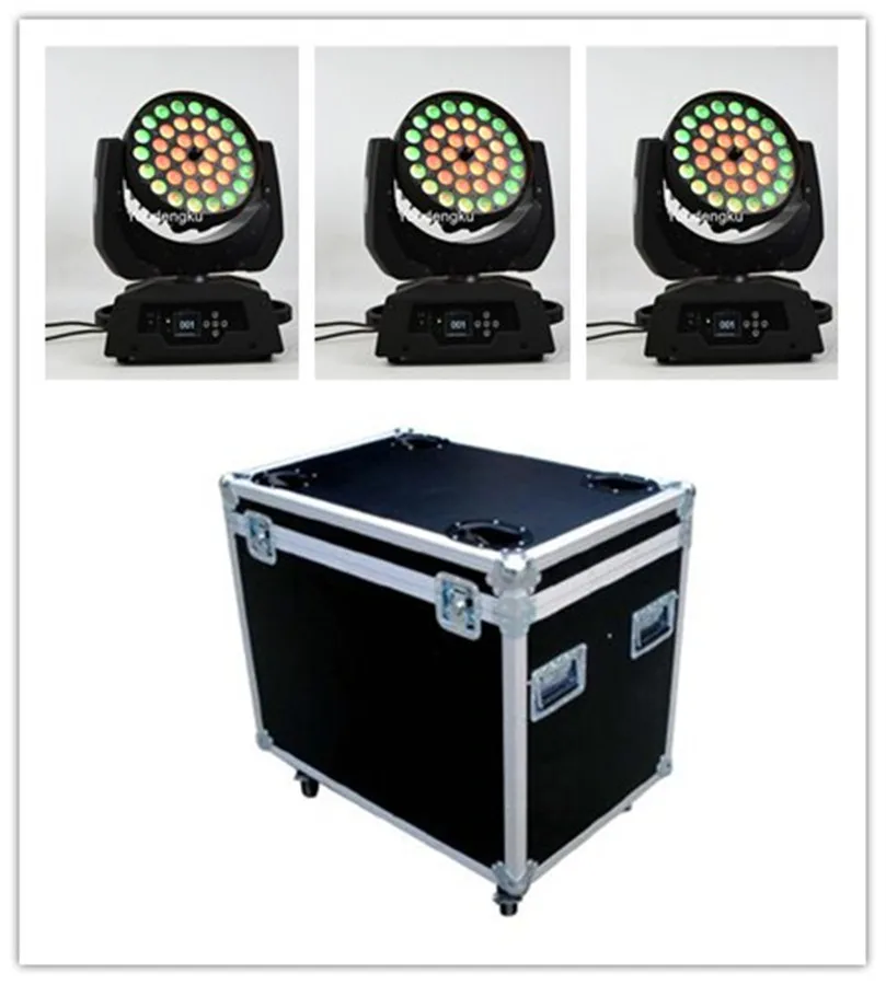 

8 pcs with flightcase disco lighting moving head led zoom light 18W *36 6in1 rgbwa+uv lyre dmx wash zoom led movingheads