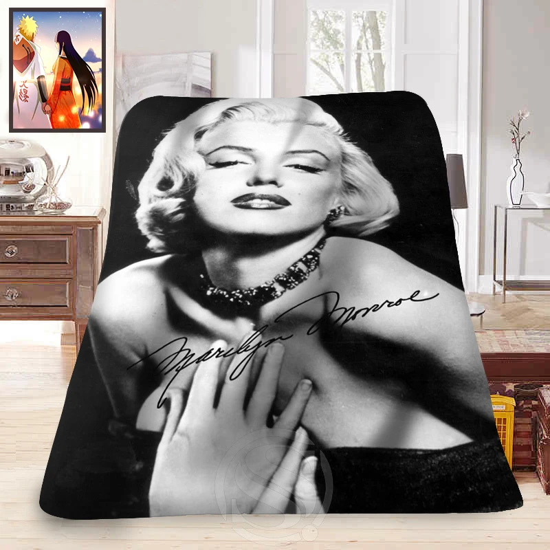 Fashion Soft Blanket Classic Marilyn Monroe Printed Soft ...