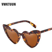 VWKTUUN Óculos De Sol-mulheres Óculos de Coração óculos de Sol Das Mulheres Do Vintage Retro Feminino Óculos De Sol Do Esporte Ao Ar Livre Feminino Óculos Estilo Estrela