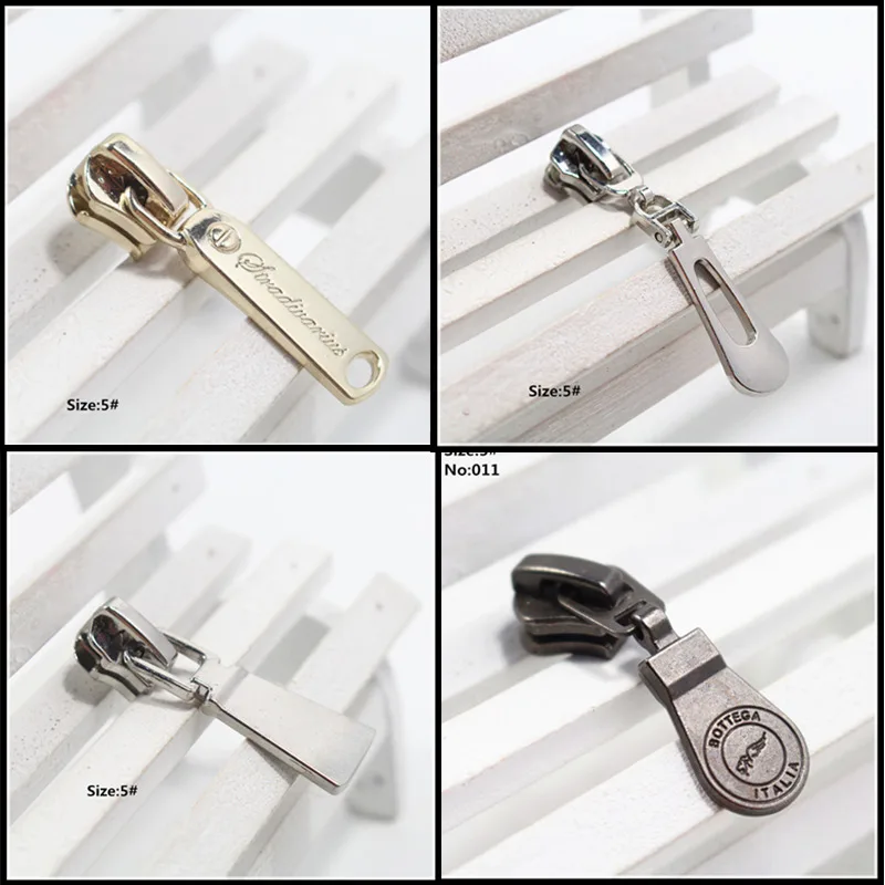 5 pcs 5# mix zipper repair kits zipper pull Metal zipper slider,zipper