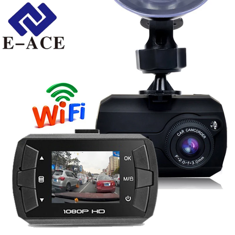 E-ACE 1.5 Inch Mini Wifi Car Dvr Full HD 1080P Vehicele Camera G-Sensor Video Recorder Dash Camera Auto Registrator Night Vision