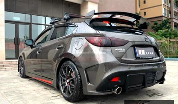 

KS Knight Sports style real Carbon Fiber/unpainted FRP Car Roof Spoiler Wing For Mazda 3 Axela 1.5L/2.0L CX-4 CX-5 Hatchback