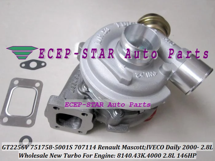 GT2256V 751758-5001S 751758-0001 707114-0001 500379251 Turbo For Renault Mascott Iveco Daily 2000- 8140.43K.4000 2.8L 146HP Turbocharger (5)