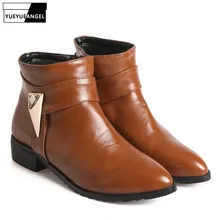 Лидер продаж; женская обувь из искусственной кожи с острым носком в стиле панк в римском стиле на День Благодарения; chaussures femme; Ботильоны на молнии; обувь с металлическими украшениями