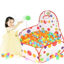 Детский манеж, портативный детский мяч для помещений бассейн с игровой корзиной, складная палатка в горошек, Детские манежки, безопасное