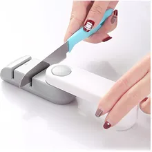 Портативный двойной точилка для ножей Rabbet инструменты для улицы точильный камень моторизованный лезвие точильный камень кухонные гаджеты K10