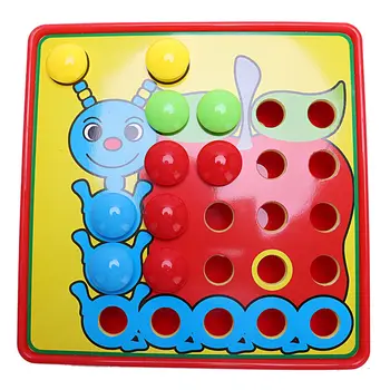 

COOLPLAY Big mushroom nail creative puzzle button mushroom nail 12 art card beads children's educational science toys