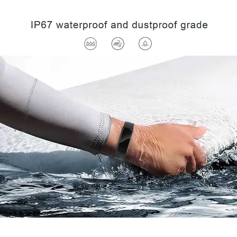Smart Bracelets F602 Heart Rate Monitor Fitness Bracelet Activity Tracker Smart Band Pedometer Wristband Alarm Clock Smart Watch (12)