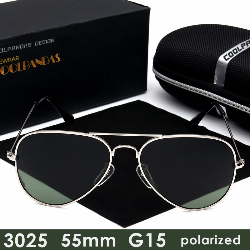 Gafas de polarizadas G15 para hombre mujer, lentes de sol polarizadas HD con rayos de aviación, 2022, 55mm, UV400, 3025|ray sun glasses|brand glassesdesigner sun glasses - AliExpress