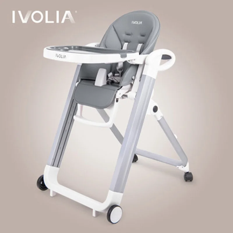 

IVOLIA children's dining chair multi-function baby dining chair reclining foldable portable baby table eating seat