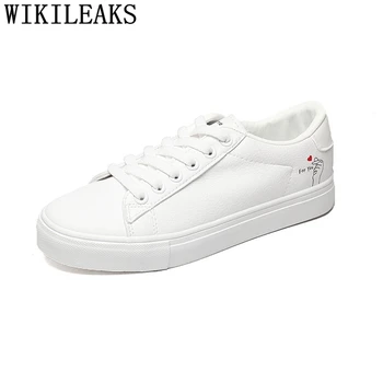 

White Shoes Woman 2020 Casual Shoes Women Leather Shoes Women Luxury Brand Chaussures Femme Spor Ayakkabi Bayan Scarpe Donna