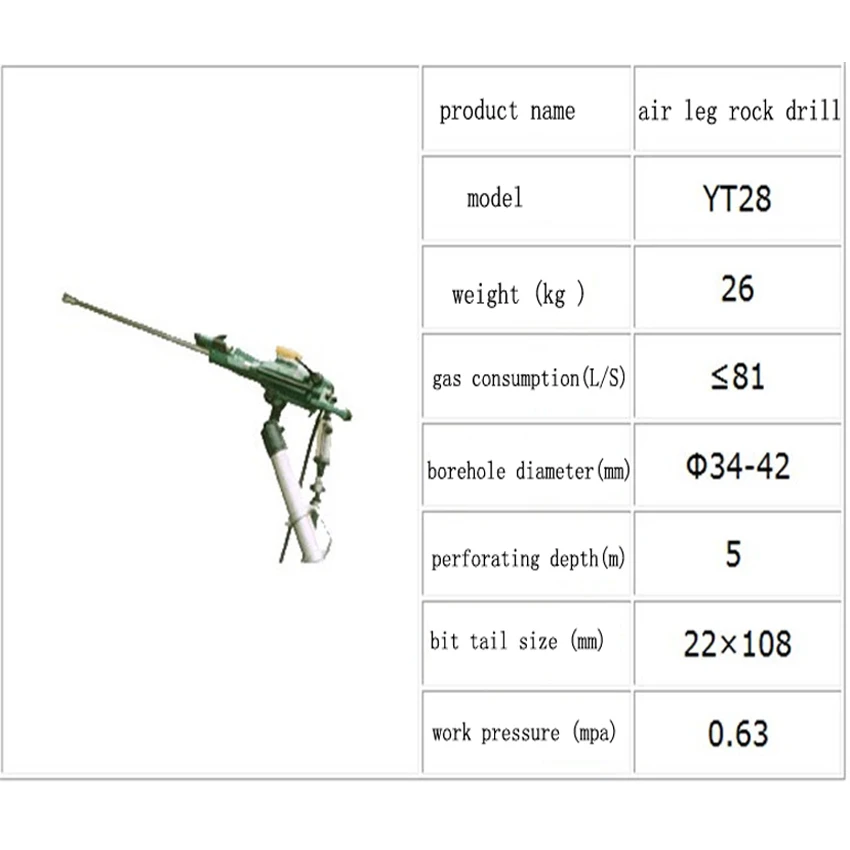 YT28 Air leg rock drill|Пневматические инструменты| |