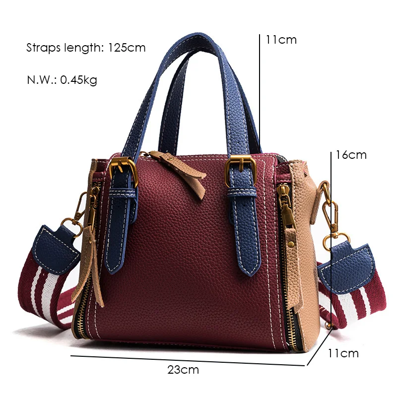 2018 JANESPRI Women Bag Handbag Tote Over Shoulder Crossbody Autumn Winter Leather Brand Panelled Casual Designer Female Bolsas (16)