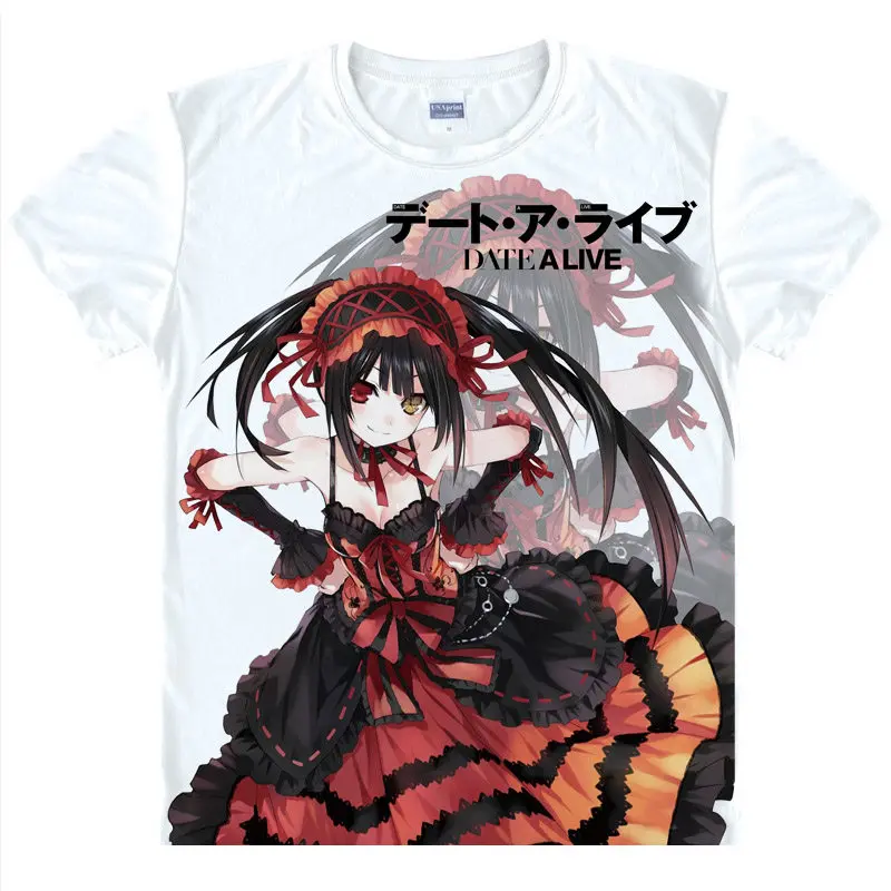 Футболка Date A Live астральная рубашка Повседневная футболка s аниме и манга