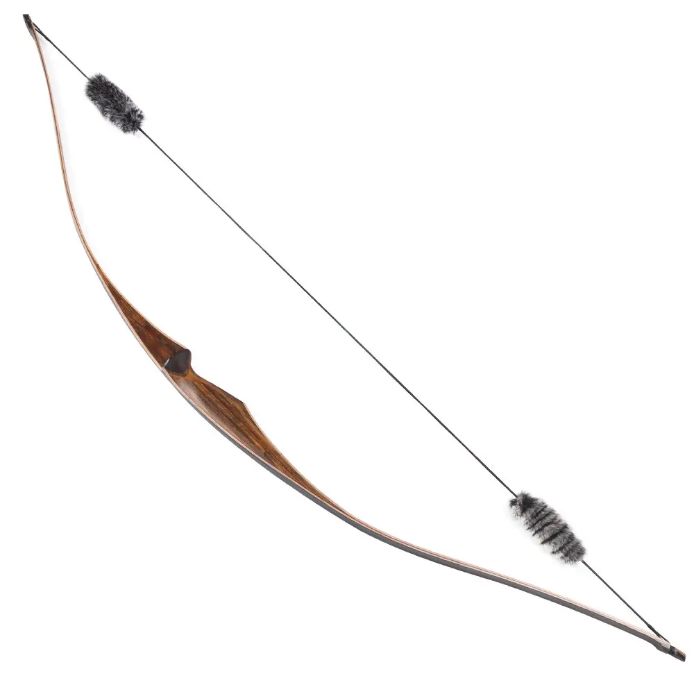 Kaufen Handgemachte Traditionellen Holz Longbow Jagd Bogenschießen Recurve Bogen Rechts Hand 20 25 30lbs mit Bogen String Schalldämpfer