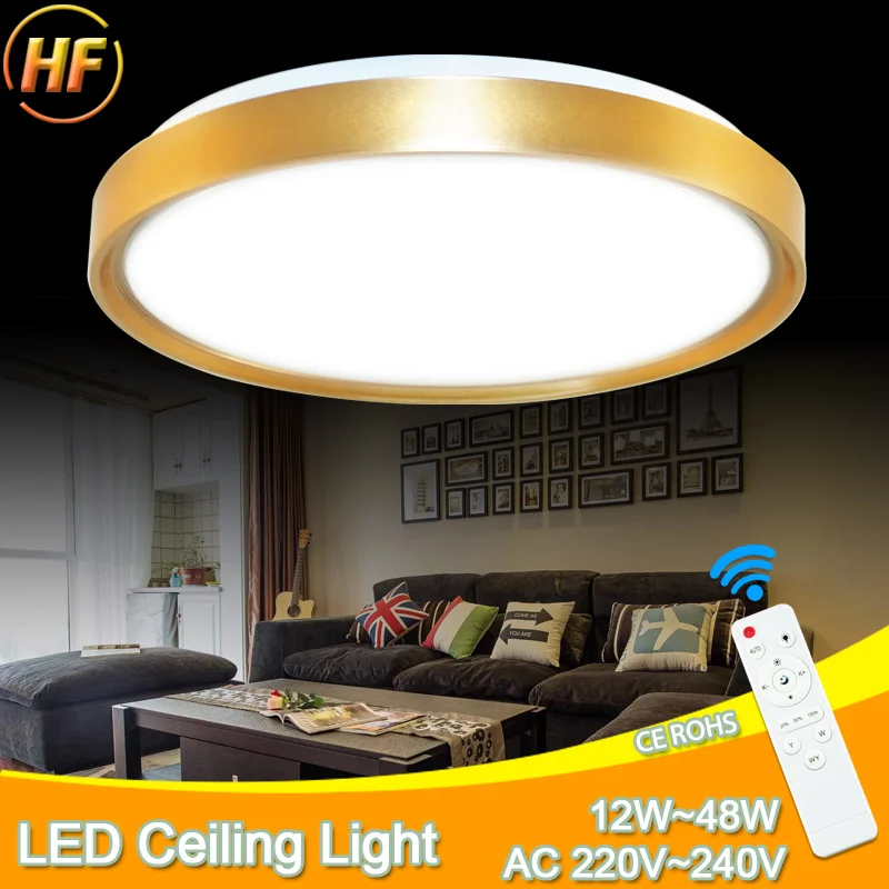 

Modern ceiling lights 24W 36W 48W AC220V 240V Color shell led ceiling light lamparas led lamp Living Room Bedroom Remote Control