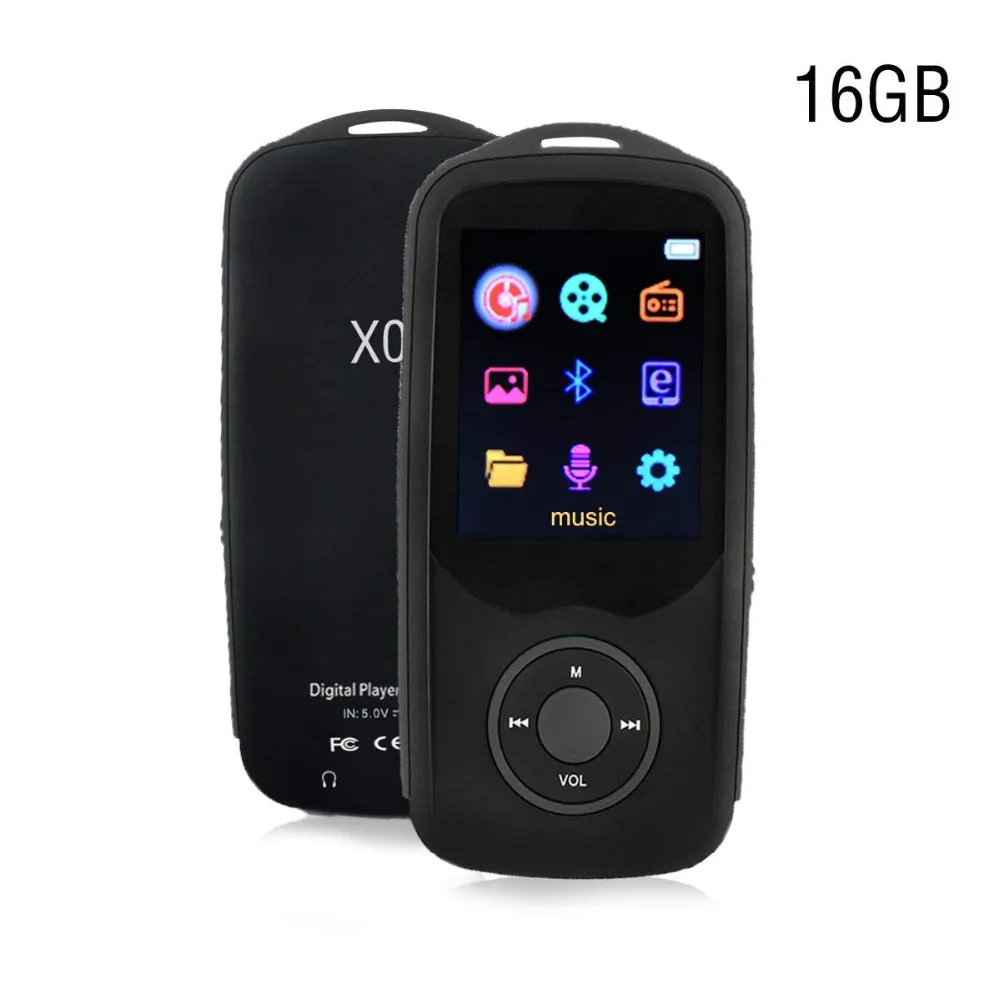 New Version MP3 Player Bluetooth 4.0 Original RUIZU-X06 16GB Music Player, Support Memory UP to 64GB with HIFI Lossless Sound