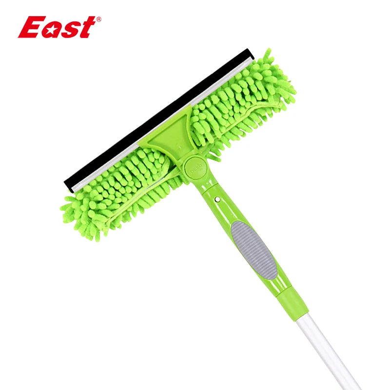 

East Chenille Window Cleaner Rotatable Telescopic Cleaning Glass Brush for Housekeeping