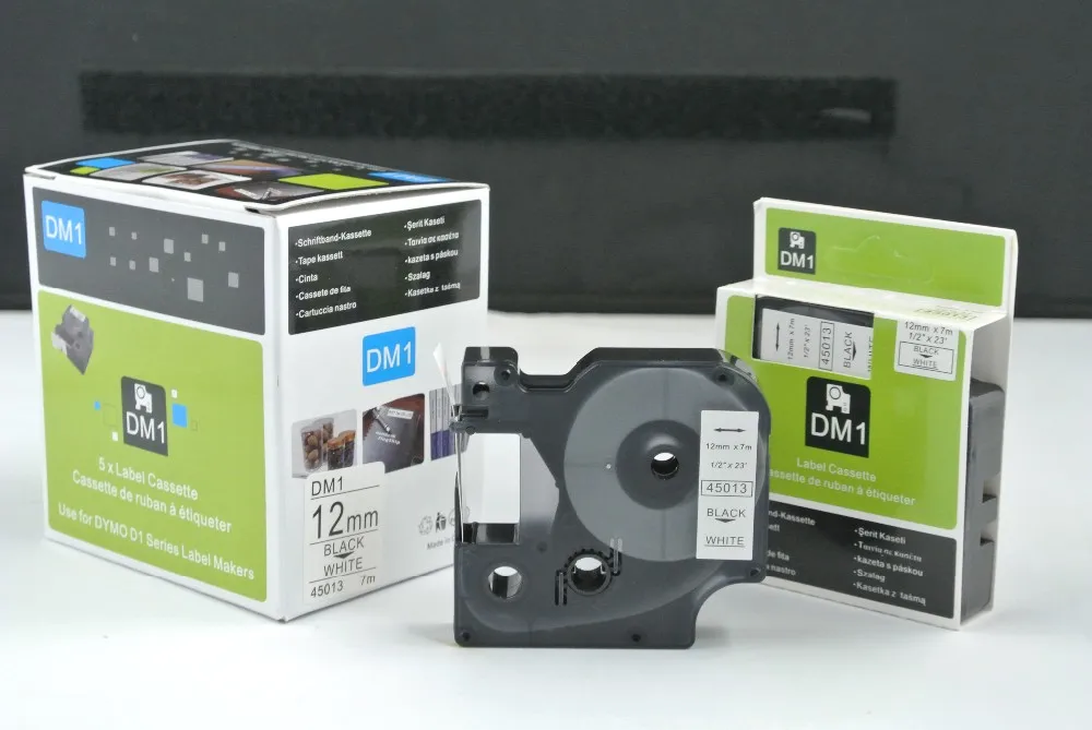 10 шт DYMO D1 45013 12 мм лента для маркировки лента DYMO Картридж лента DYMO для принтер DYMO маркировки ленты чайник