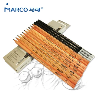 

MARCO Artist Soft Pencil 2H-12B 12pcs Graphite Sketching Pencils Professional Drawing Tools Pencil Set for Art School Supplies