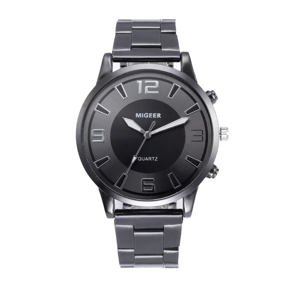 

Fashion Man Design Stainless Steel Analog Alloy Quartz Wrist Watch mens watches top brand luxury 2018 Male clock Stainless Steel