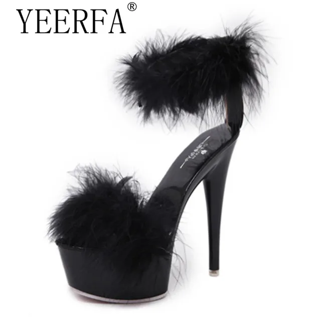 2018 Donna scarpe 15cm thin heels feather sandals high heels Donna ... 2018 2018 2018 Donna scarpe 15cm thin heels feather sandals high heels Donna ... 53d6e7