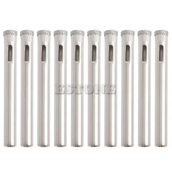 

10Pcs/Set 6mm Diamond Coated Core Drill Bits Hole Saw Glass Tile Ceramic Marble