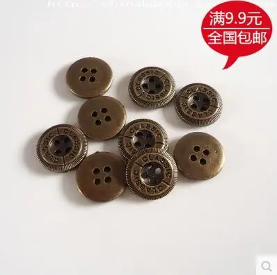 Классический стиль ABS гальванические кнопки буквы четыре глаза DIY рубашка аксессуары для одежды пуговицы 500 шт./лот