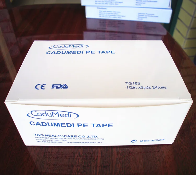 24rolls 2,5 см* 5y из медицинского полиэтилена самоклеящаяся лента маскировки хирургическое водонепроницаемый туалетный больница рана фиксированной Катетерная лента