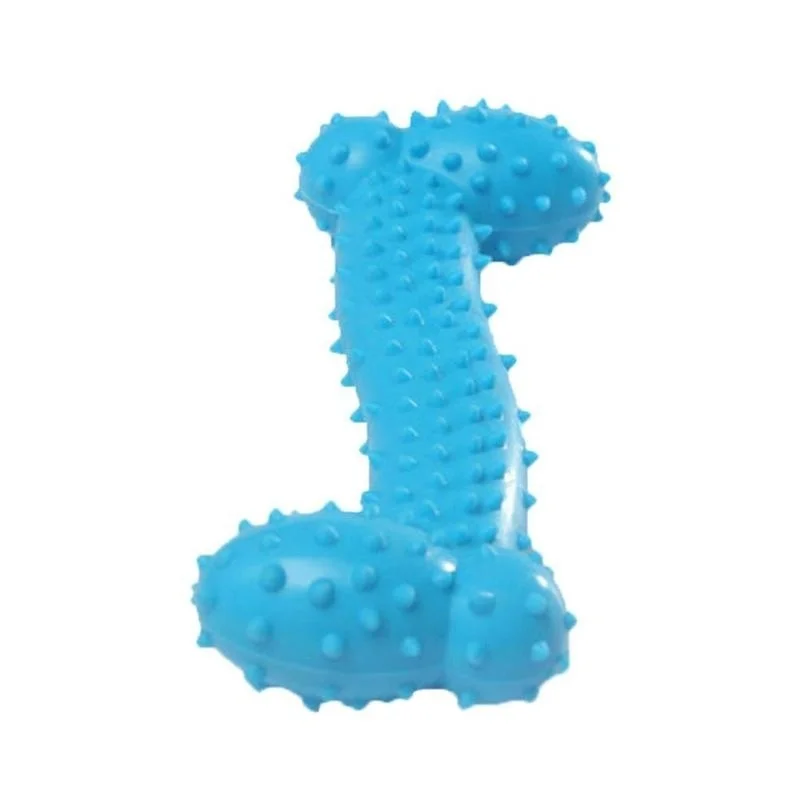 Multicolor Durable Rubber Pet Dog Puppy Cat Dental Teething Healthy Teeth Gums Chew Toy Color Random
