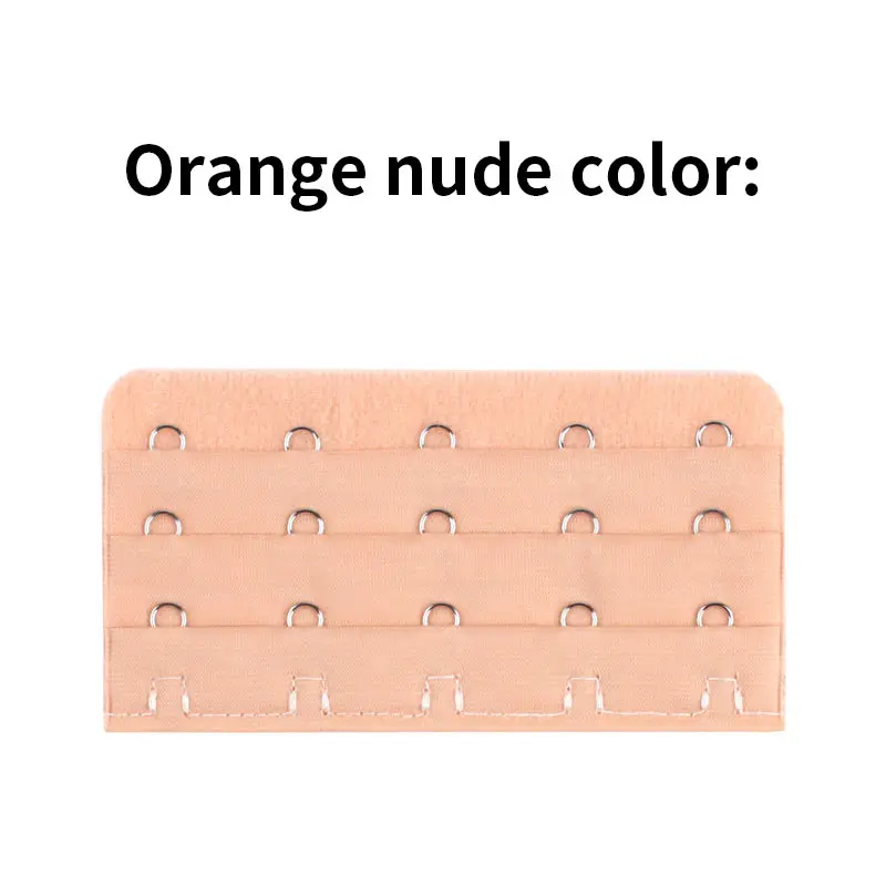 Orange nude color Пряжка интимное нижнее белье аксессуары регулировка бюстгальтер Расширенный бюстгальтер удлинитель 5 крючков застежка бюстгальтер крюк-удлинитель и глазная лента для женщин - Цвет: Orange nude color