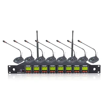 

U8-OK-979 PLL UHF True Diversity 8 Channels Wireless Conference Systems Wireless Meeting Mic for Speaking Vedio Call etc