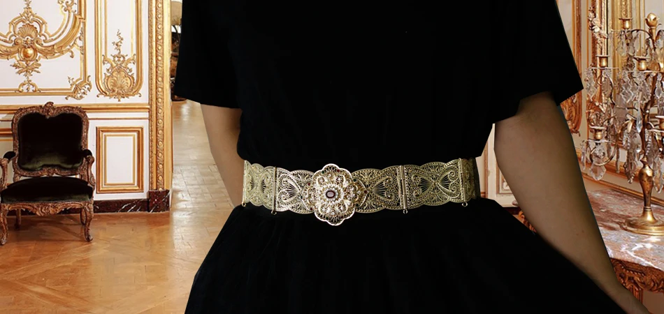 SUNSPICE MS, Модный цветочный металлический женский ремень, марокканский пояс, свадебные украшения, регулируемая длина, золотой, серебряный цвет, цепочка на талию
