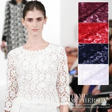 На заказ 125 см Широкий 3D трехмерный кисея с кружевной вышивкой ткань платье с вышивкой и с сетчатыми вставками свадебная ткань XY